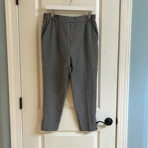 Anthropologie black/white pull on pants